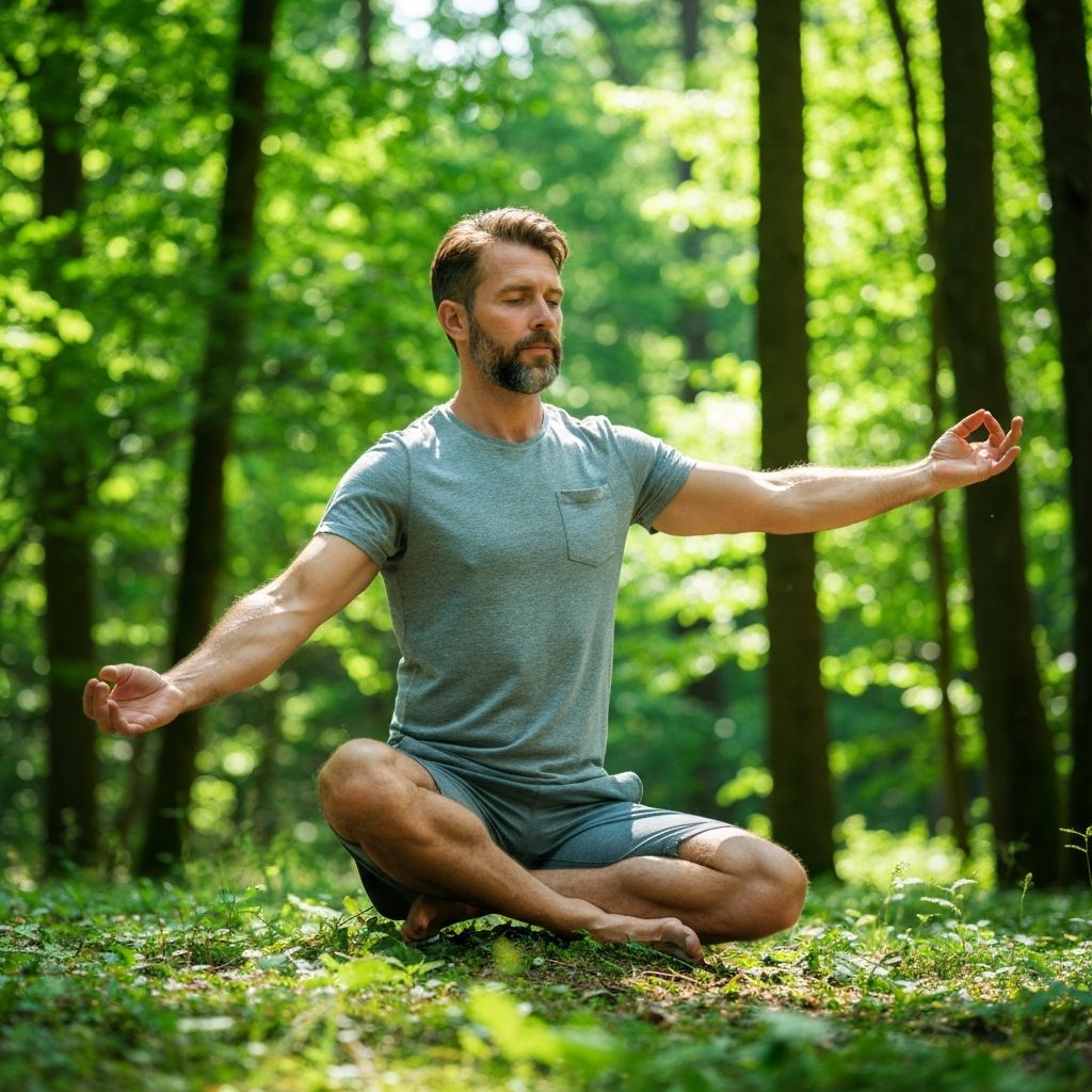 Healthy man in natural setting
